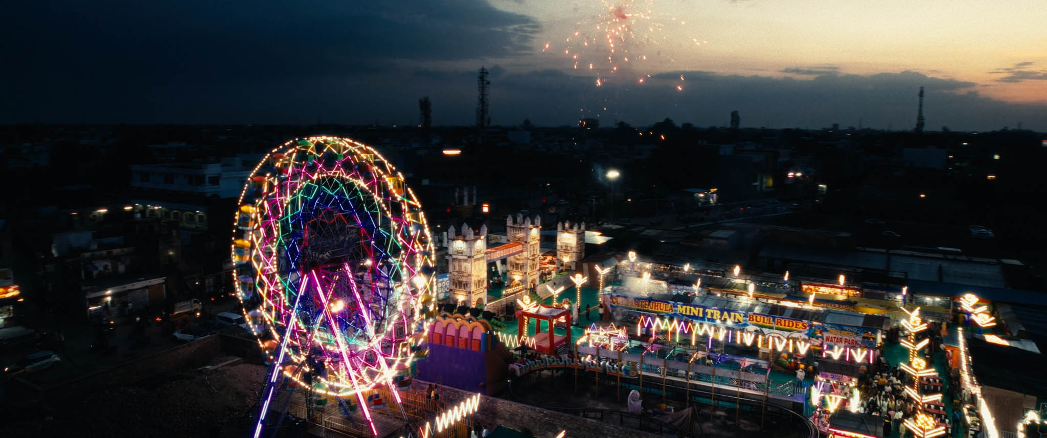 View overlooking a fair