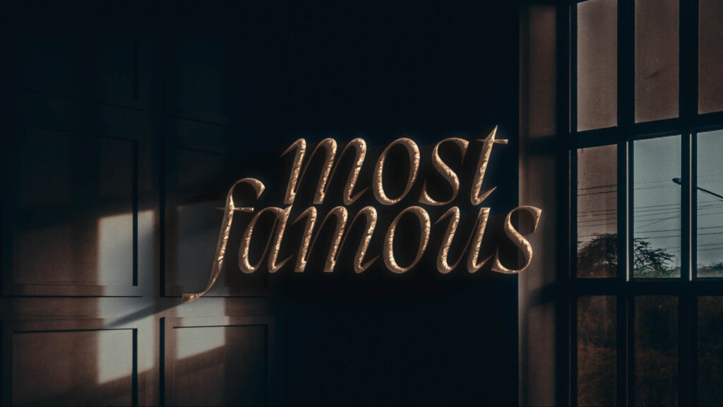 wall and window with 'Most Famous' title